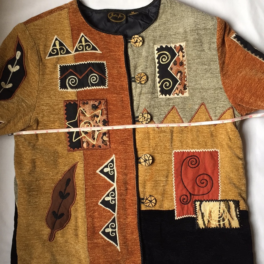 Vintage Embroidered Patchwork Blazer - image 4